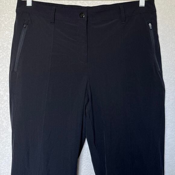 Talbots Fleece Lined Pants Black Softshell Athletic Warm Size 16WP EUC - Picture 7 of 11